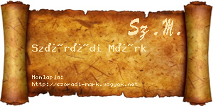 Szórádi Márk névjegykártya
